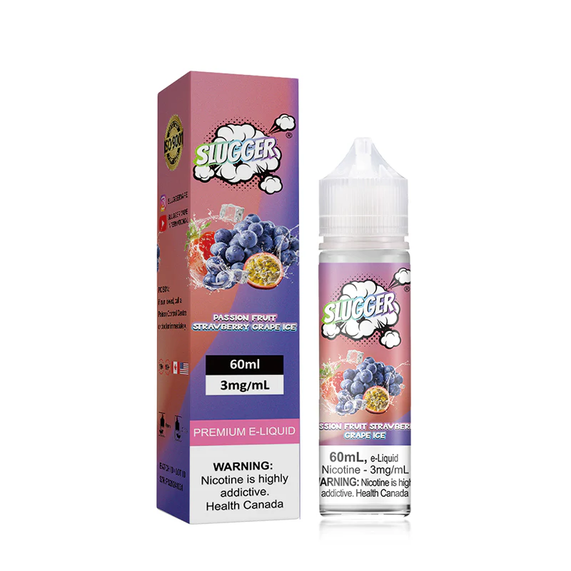 SLUGGER PASSION FRUIT STRAWBERRY GRAPE ICE 3MG 60ML