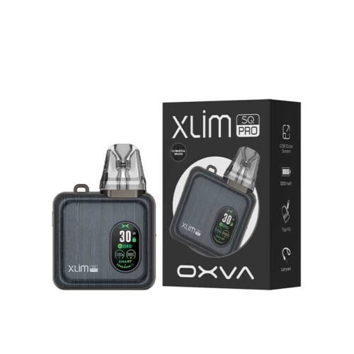 OXVA XLIM SQ PRO GUNMETAL WOOD POD KIT