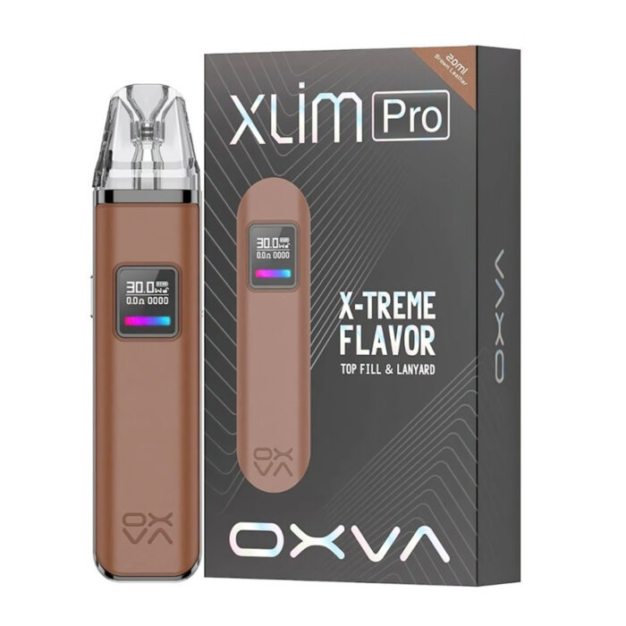 OXVA XLIM PRO POD KIT ( BROWN LEATHER )