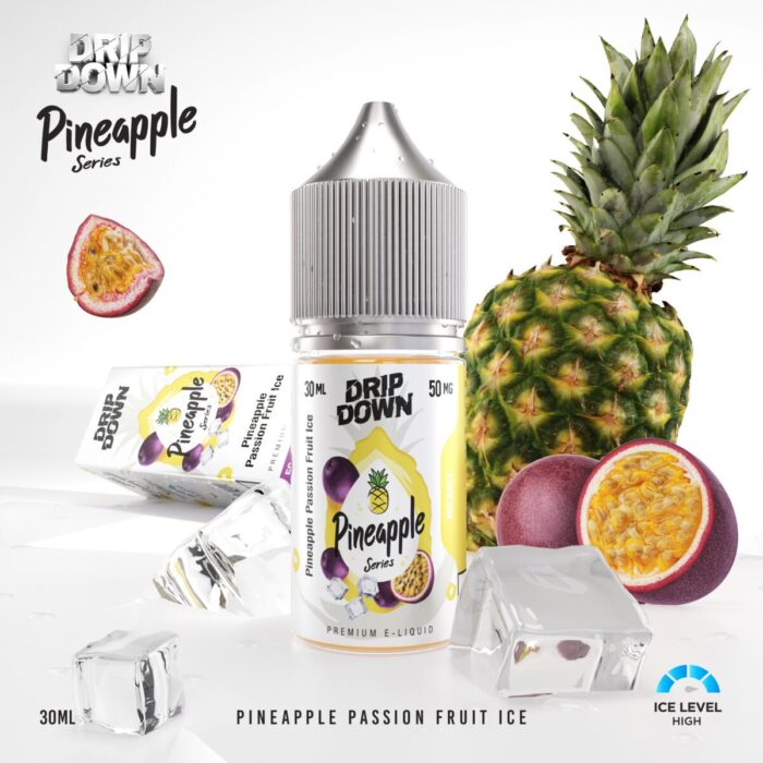 Drip Down Pineapple PASSIONFRUITIce Salt Nic 30ML Vape Juice – 30MG & 50MG