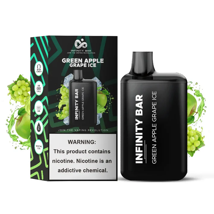 INFINITY BAR GREEN APPLE GRAPE ICE 5K PUFFS DISPOSABLE